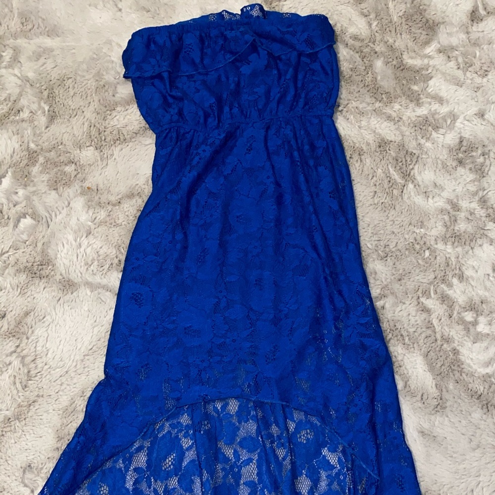 Blue Bongo high low dress